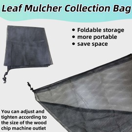 25 x46 Large Capacity Adjustable Opening Wood Chipper Bag，Reusable Chipper Shredder- Leaf Mulcher Collection Bag-for Park、Courtyard、Lawns and Most Wood Chipper