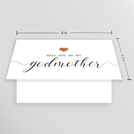 Goroar Will You Be My Godmother Card, Godmother Proposal Card, Be My Godmother Card