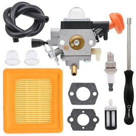 Hypersky FS91 Carburetor for FS91 FS91R FS111 FS89 HT102 HT103 FC91 FC96 KM91 KM91R KM111 FC111 Brushcutter Trimmer Carb Replaces 4180-120-0615 with A-ir Filter Kit