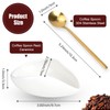 JIABEIUS 4 Pcs Coffee Spoon Rest and Spoon, Ceramic Coffee