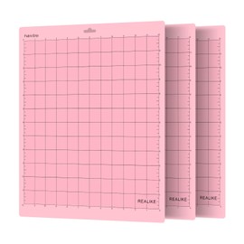 REALIKE 12x12 FabricGrip Cutting Mat for Cricut Maker 3/Maker/Explore 3/Air 2/Air/One(3 Mats), Fabric Adhesive Sticky Cut Mats Replacement Accessories for Cricut