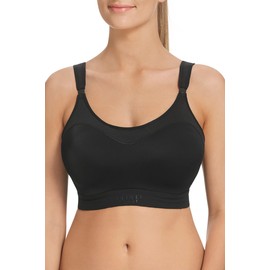 Berlei Women’s Ultimate Performance Underwire Crop Top Sports Bra- non padded, high impact, maximum support, Black (Black), 36DD, 1 Piece