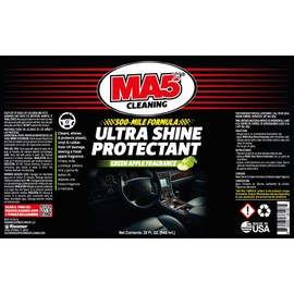 MA5X Ultra Shine Protectant | Car Interior Cleaner | Multi-Surface Car Interior Protectant with Green Apple Scent | UV Resistant | 32oz Spray Bottle | Pack of 2