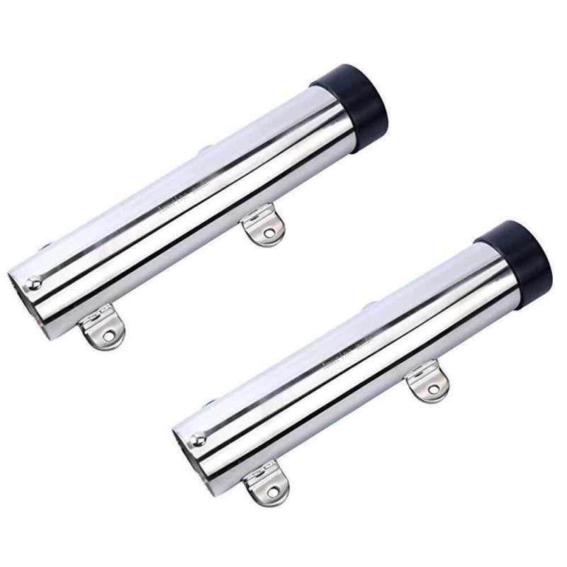 Amarine Made 2Pcs Boat Fishing Rod Holder Stainless Steel Side