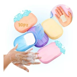 Universo en Linea Jabón De Viaje Laminas De Papel Estuche 10pz Surtidas Full