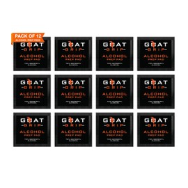 GOAT GRIP Alcohol Prep Pads | 12-Pack for EZ Pass Mounting | Ideal for Decals, Phone Mounts & More | Ensures Strong Adhesion | Fast-Drying & Residue-Free | Individually Sealed | Compact & Portable