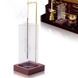 Como Life Clip-on Incense Holder, Incense Holder, Clip Incense, Incense, Ash Holder, Can Be Washed, Easy to Clean and Easy to Clean Glass, Simple, Bamboo Core Incense, Stylish, Interior, Buddhist