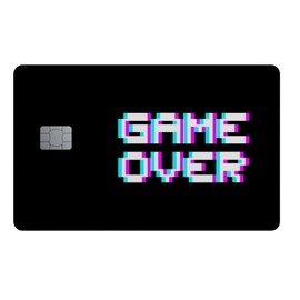 WORKIRAN Game Over Card Sticker | Transportation, Key Card, Debit Card, Credit Card | Covering & Personalizing Bank Card | No Bubble, Slim, Waterproof