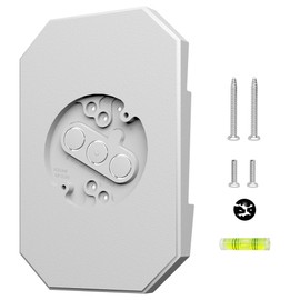 Yqwwda 1 Pack Siding Mounting Block, Siding Repair Kit with Built-in Electrical Box - Fits 1/2" Lap/Double 4" Vertical, Outdoor Light Mounting Kit for Lamps, White