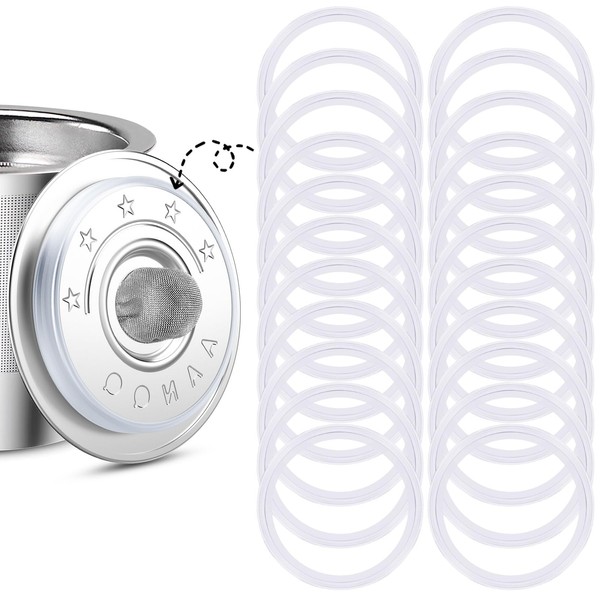 AANQQ K cup Lid + 20 Silicone Sealing Rings –