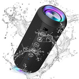 Ortizan Ortizan Portable Bluetooth Speaker, IPX7 Waterproof Wireless Speaker with 24W Loud Stereo Sound, Outdoor Speakers with Bluetooth 5.0, 30H Playtime,66ft Bluetooth Range, Dual Pairing for Home