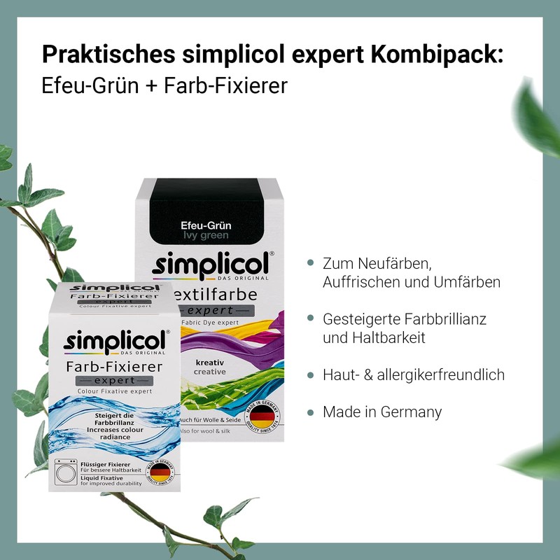 Simplicol Expert Textile Paint + Colour Fixer Combo Pack