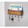 mDesign Key Holder with Tray - Versatile Key Holder with