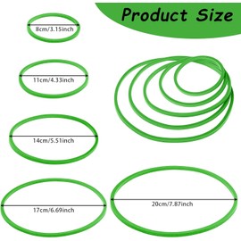 LimCryspp 5 Sizes Betta Feeding Rings,5 Pcs Aquarium Floating Plant Rings,Fish Feeding Ring for Fish Tank, Floating Plant Corral for Keeping Floating Plants in Place Aquarium Floating (Green)