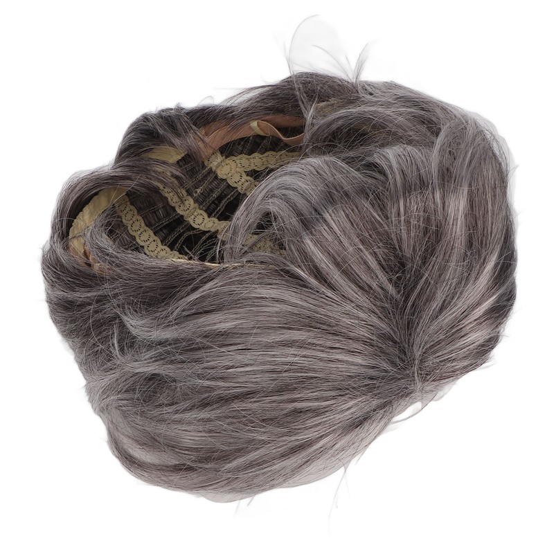 Men Gray Short Wig Heat Resistant Synthetic Multipurpose Adjustable Layered