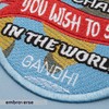 EMBROVERSE Gandhi Quote Patch - Be The Change You Wish