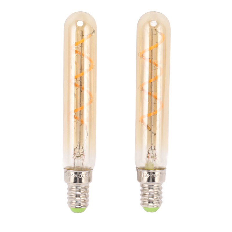 2 PCS E14 LED Light Bulb 3w Golden Tubular Bulb