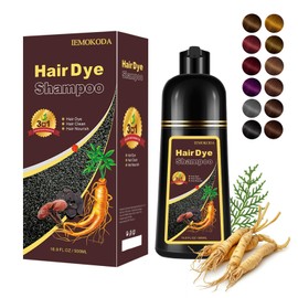 Hair Dye Shampoo 3 in 1, Instant Natural Hair Color Shampoo Hair Dye for Women & Men Red Wine Burgundy, Root Touch Up & Easy To Use & Lasts 3-4 Weeks & All Hair Types, 16.9 fl.oz