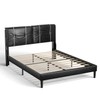BONSOIR Queen Size Bed Frame Upholstered Low Profile Modern Platform