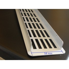 DEMLOU - Aluminium Air Vent Grille – Kitchen Worktop Plinth Heat Vent – Slim Skirting Vent Cover for Cabinet Drawer or Cupboard – Multiple Sizes and Colours - 33 x 7 cm.
