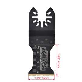 Actomaster Oscillating Multitool Blade Carbide Teeth for Hard Material, 3-Pack