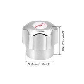 sourcing map Faucet Knob Handle 30mm Dia Universal Faucet Replacement Knob Silver Tone 4 Pcs