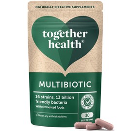 Multibiotic – Together Health – 45 Farm-Grown Fermented Foods - Multi Bacterial Strains with 13 Billion CFU – Vegan Friendly – Made in The UK – Pack of 3-90 Vegecaps