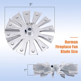 Criditpid 3-20-502221 Double Paddle Exhaust Fan Blade Replacement for Harman P68, XXV, P43, P61, P38, Accentra 52i Pellet Stoves, 5" Double-sided Motor Blade.