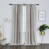 Amidoudou 1 Pair Cotton Linen Boho Curtains with Tassel, Farmhouse