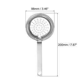 uxcell Cocktail Strainer, 1pcs - Stainless Steel Bar Strainer for Drinks, Bar Tool for Bartender (Silver, 200mm)