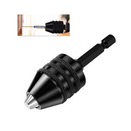 Keyless Drill Chuck Adapter 0.3-6.5mm Quick Change 1/4” Hex Shank Drill Bits Chuck for Micro Drill Bit Drill Chuck Adapter Conversion Tool
