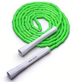 Cuerda de saltar ajustable con abalorio para adultos y niños, Hererope de 10 pies con asas irrompibles y abalorio inastillables para un entrenamiento 
