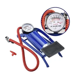 Foot Pump with Gauge - Good for Schrader, Presta and Inflation Cone Valves