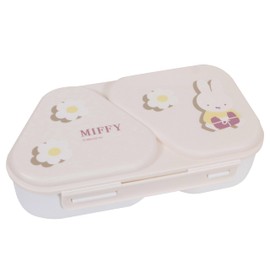Kutsuwa Miffy Lunch Collection/Rice Ball Side Dish Case Left 215+Right 250ml -Gift Series - Ag+ Antibacterial MF899 Made in Japan