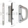 Sliding Patio Door Handle Set with Mortise Lock, Suitable for