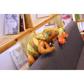 Xshelley Simulation Chameleon Stuffed Plush Toy, Chameleon Lizard Stuffed Animal, Iguana Plush Dolls, Wildlife Toy Gifts for Children (55 cm)