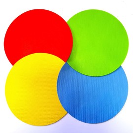 Deofun 4pcs Rubber Jar Opener Bottle Gripper Non Slip Pad Multi-function Can Opener for Seniors with Arthritis Weak Hands (Circle One)