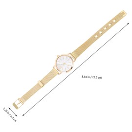 Hemobllo Women Fashion Watch Ultra Thin Mesh Band Easy to Read Luxury Watch for Women Elegant Watch (Gold), gold, Fashionable