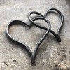 His and Hers Linked Iron Hearts