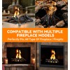 10 Pcs Gas Fireplace Logs, Small Size Ceramic Premium Heat-Resistant