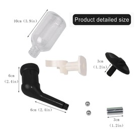 Andiker No-Drip Dog Water Dispenser Bottle-Dog Kennel Cage Water Dispenser Water Drinker Kettle for Pets can be Raised and Lowered Drinking Water Feeding Cage Water Bottle for Dogs (Black)