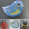 Wq Warmqing Glass Mosaic Tiles for Crafts,200g Mini Circle Mosaic