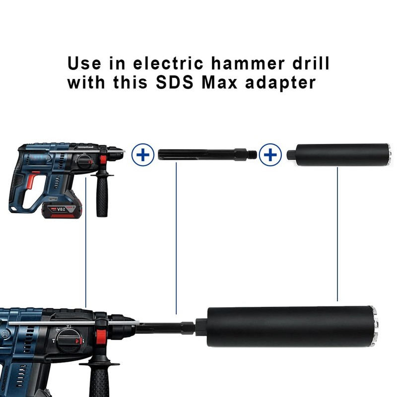 SHDIATOOL Adapter of Hole Saw SDS Max to 5/8-inch -11