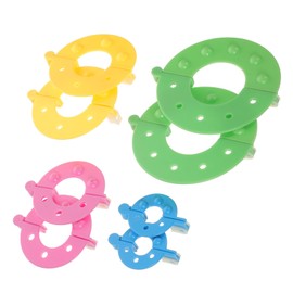 TEHAUX Pompom Makers Set Craft Pompoms 4 Sizes Fluff Ball Makers Diy Craft Kit Abs Pom Resin 8 Pieces Random Color