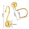 Chictie Gold Shower Curtain Hooks Rings,Set of 12 Brass Decorative