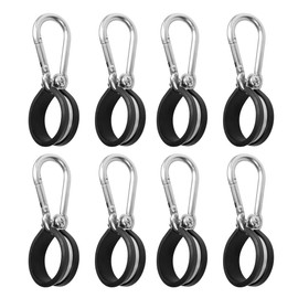 Rubber Cushioned Hose Pipe Clamps with Buckle, 8pcs Cable Wire Clips, Wire Rope Hose Hanging for Garage, Home and Workshop, 40mm Inner Diameter