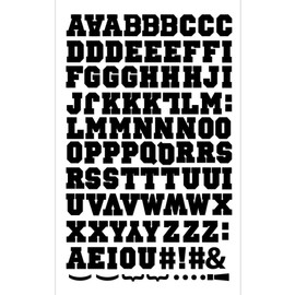 S.E.I 96 Pieces Iron-On Letters: 3/4 Inch Sport Iron-On Letters for Clothing, Flock Letters for Jerseys, Uniforms, & T-Shirts (Sport Flock, Black)