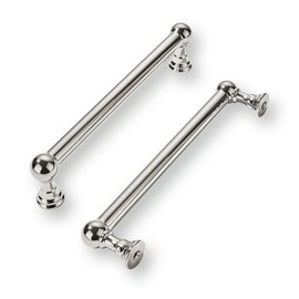 khtumeware 10 Pack 5 Inch Hole Center Polished Nickel Cabinet Pulls Heavy Duty Solid Cabinet Handles cabinets Dressers Kitchens Handles Bathroom cabinets