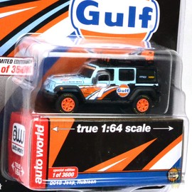 Auto World 1:64 Scale MiJo Exclusive - 2018 Jeep Rubicon - Gulf
