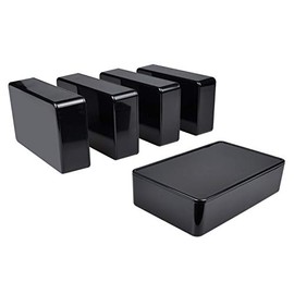 Therlan 5 pack Plastic Junction Project Box ABS Prototype Electronics Enclosure 100 x 60 x 25 mm for Small, Arduino DIY (Black)